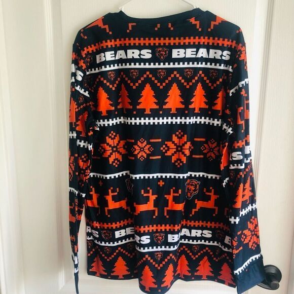 NWT Chicago Bears NFL Crew Neck Pajamas Set Tshirt & Pants Set‎ Size Medium Men - Picture 4 of 10